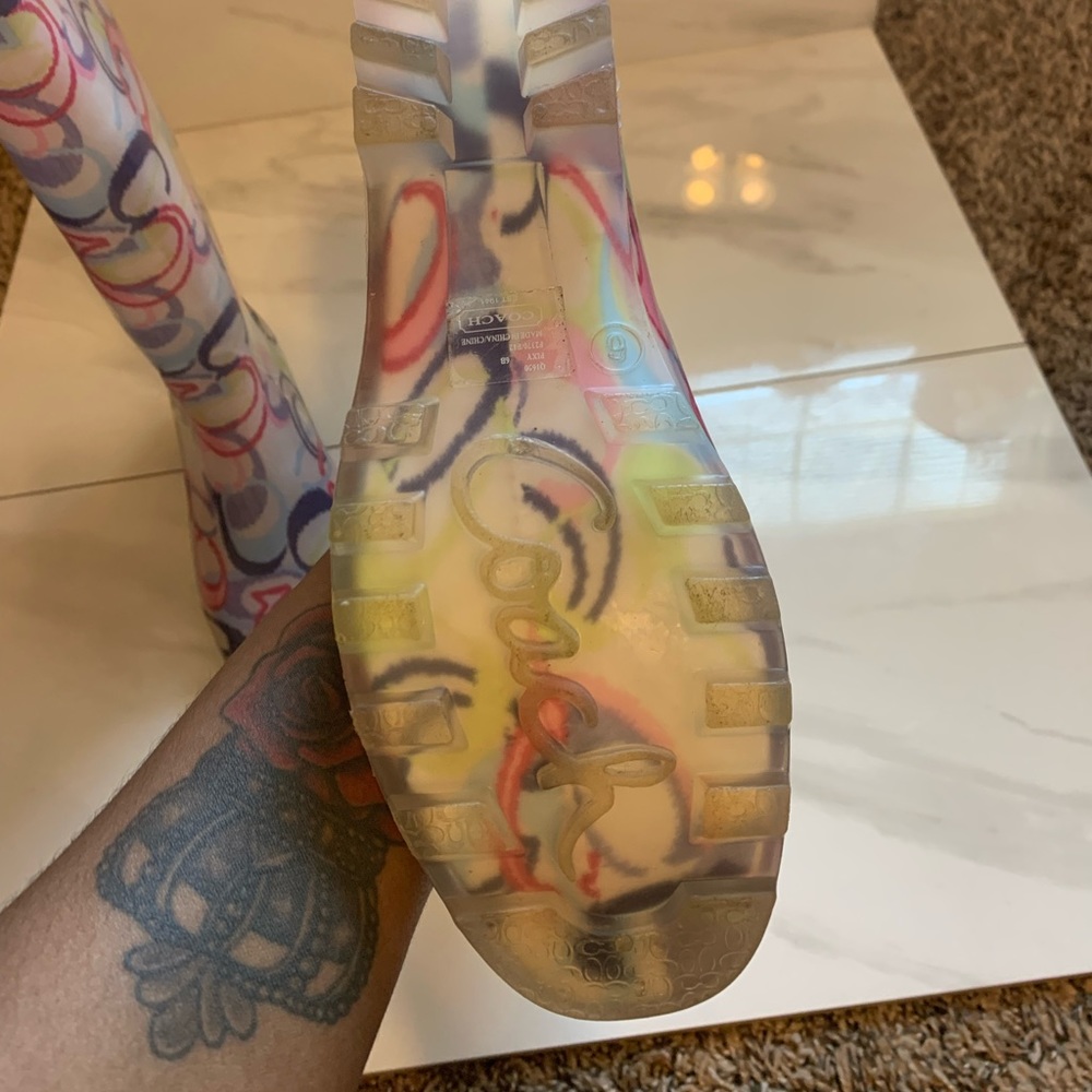 Multi Color Coach rain boots - Picture 5 of 8